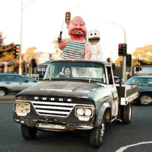 Snuff Puppets Butcher on Dodge Truck
