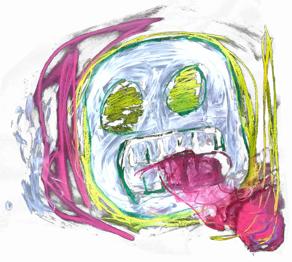 Skullie face drawing